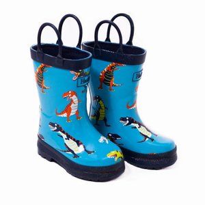 [US5] Hatley Roaring T-Rex Rain Boots